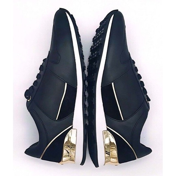 Bally Glenia Lace-Up Sneakers Shoes Calf Embossed Black BNWB Size 9.5 - Picture 14 of 16